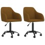 Swivel dining chairs 2 pcs brown velvet by vidaXL, dining chairs - Ref: Foro24-330676, Price: 126,75 €, Discount: %