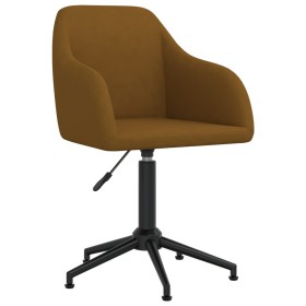 Brown Velvet Swivel Dining Chair by vidaXL, dining chairs - Ref: Foro24-330687, Price: 79,59 €, Discount: %