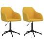 Sillas de comedor giratorias 2 uds terciopelo amarillo de vidaXL, Sillas de comedor - Ref: Foro24-330697, Precio: 128,99 €, D...