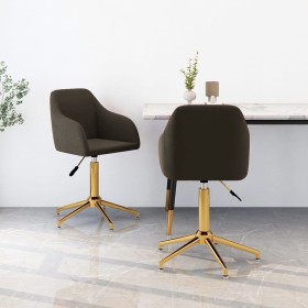 Swivel dining chairs 2 units dark gray velvet by vidaXL, dining chairs - Ref: Foro24-330713, Price: 118,99 €, Discount: %