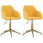 Swivel dining chairs 2 pcs yellow velvet by vidaXL, dining chairs - Ref: Foro24-330719, Price: 141,81 €, Discount: %