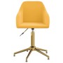 Swivel dining chairs 2 pcs yellow velvet by vidaXL, dining chairs - Ref: Foro24-330719, Price: 141,81 €, Discount: %