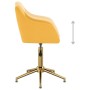 Sillas de comedor giratorias 2 uds terciopelo amarillo de vidaXL, Sillas de comedor - Ref: Foro24-330719, Precio: 141,81 €, D...