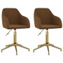 Swivel dining chairs 2 units brown velvet by vidaXL, dining chairs - Ref: Foro24-330720, Price: 142,22 €, Discount: %