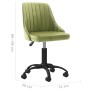 Silla de comedor giratoria de terciopelo verde claro de vidaXL, Sillas de comedor - Ref: Foro24-330748, Precio: 110,24 €, Des...