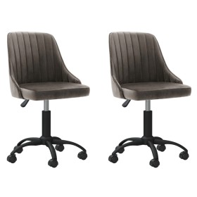 Swivel dining chairs 2 units dark gray velvet by vidaXL, dining chairs - Ref: Foro24-330757, Price: 127,35 €, Discount: %