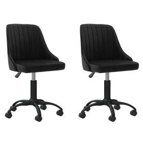 Swivel dining chairs 2 pcs black velvet by vidaXL, dining chairs - Ref: Foro24-330762, Price: 126,15 €, Discount: %