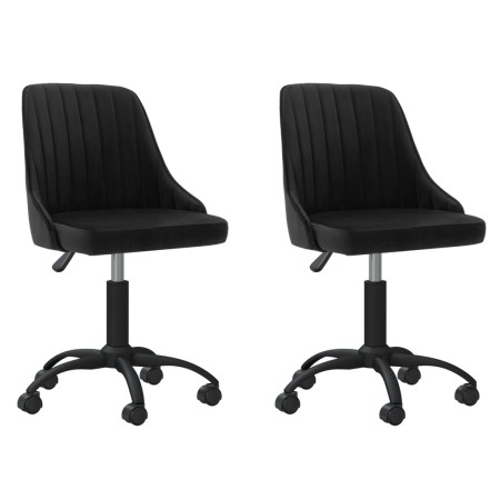 Swivel dining chairs 2 pcs black velvet by vidaXL, dining chairs - Ref: Foro24-330762, Price: 126,99 €, Discount: %