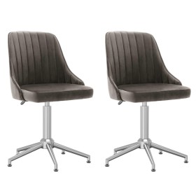 Swivel dining chairs 2 units dark gray velvet by vidaXL, dining chairs - Ref: Foro24-330779, Price: 129,99 €, Discount: %