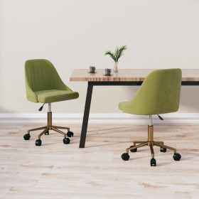 Swivel dining chairs 2 units light green velvet by vidaXL, dining chairs - Ref: Foro24-330836, Price: 141,91 €, Discount: %