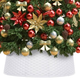 White Christmas tree skirt Ø54x19.5 cm by vidaXL, Christmas tree footmuff - Ref: Foro24-331299, Price: 28,27 €, Discount: %