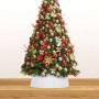 White Christmas tree skirt Ø54x19.5 cm by vidaXL, Christmas tree footmuff - Ref: Foro24-331299, Price: 28,27 €, Discount: %