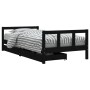 Children's bed frame with black wooden drawers 90x190 cm by vidaXL, Cribs and beds for children - Ref: Foro24-834419, Price: ...