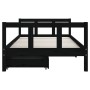 Children's bed frame with black wooden drawers 90x190 cm by vidaXL, Cribs and beds for children - Ref: Foro24-834419, Price: ...