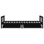 Children's bed frame with black wooden drawers 90x190 cm by vidaXL, Cribs and beds for children - Ref: Foro24-834419, Price: ...