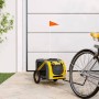 Pet Bicycle Trailer Iron Oxford Cloth Yellow Gray by vidaXL, pet strollers - Ref: Foro24-93868, Price: 111,99 €, Discount: %