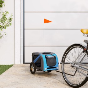 Pet Bicycle Trailer Iron Oxford Cloth Blue Gray by vidaXL, pet strollers - Ref: Foro24-93869, Price: 114,30 €, Discount: %