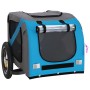 Pet Bicycle Trailer Iron Oxford Cloth Blue Gray by vidaXL, pet strollers - Ref: Foro24-93869, Price: 114,66 €, Discount: %