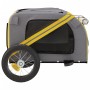 Pet Bicycle Trailer Iron Oxford Cloth Yellow Gray by vidaXL, pet strollers - Ref: Foro24-93868, Price: 111,99 €, Discount: %