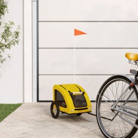 Pet Bicycle Trailer Iron Oxford Cloth Yellow by vidaXL, pet strollers - Ref: Foro24-93952, Price: 101,19 €, Discount: %