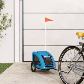 Pet Bicycle Trailer Iron Oxford Cloth Blue by vidaXL, pet strollers - Ref: Foro24-93953, Price: 94,99 €, Discount: %