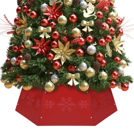 Falda del árbol de Navidad roja Ø68x25 cm de vidaXL, Cubrepié del árbol de Navidad - Ref: Foro24-331304, Precio: 33,03 €, Des...