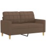 2-Sitzer-Sofa aus braunem Stoff, 120 cm von vidaXL, Sofas - Ref: Foro24-359086, Preis: 229,69 €, Rabatt: %