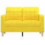 Sofá de 2 plazas de tela amarillo claro 120 cm de vidaXL, Sofás - Ref: Foro24-359088, Precio: 216,38 €, Descuento: %