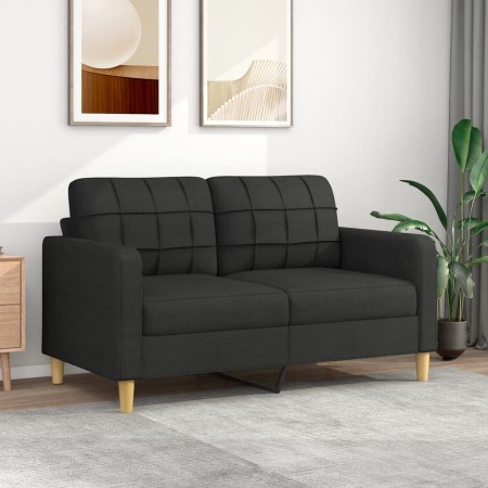 2-Sitzer-Sofa aus schwarzem Stoff, 140 cm von vidaXL, Sofas - Ref: Foro24-359095, Preis: 229,26 €, Rabatt: %