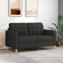 Sofá de 2 plazas de tela negro 140 cm de vidaXL, Sofás - Ref: Foro24-359095, Precio: 229,26 €, Descuento: %