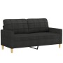 2-Sitzer-Sofa aus schwarzem Stoff, 140 cm von vidaXL, Sofas - Ref: Foro24-359095, Preis: 229,26 €, Rabatt: %