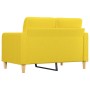 Sofá de 2 plazas de tela amarillo claro 120 cm de vidaXL, Sofás - Ref: Foro24-359088, Precio: 216,38 €, Descuento: %