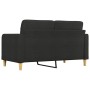 2-Sitzer-Sofa aus schwarzem Stoff, 140 cm von vidaXL, Sofas - Ref: Foro24-359095, Preis: 229,26 €, Rabatt: %