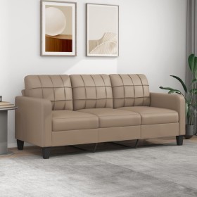 3-seater sofa in cappuccino-colored synthetic leather 180 cm by vidaXL, Sofas - Ref: Foro24-359126, Price: 305,26 €, Discount: %