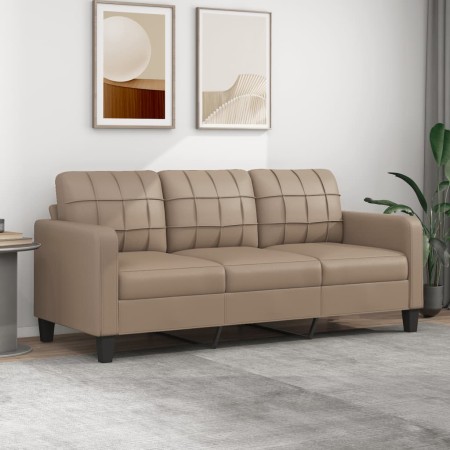 3-Sitzer-Sofa aus cappuccinofarbenem Kunstleder, 180 cm von vidaXL, Sofas - Ref: Foro24-359126, Preis: 305,26 €, Rabatt: %