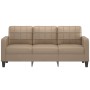 3-Sitzer-Sofa aus cappuccinofarbenem Kunstleder, 180 cm von vidaXL, Sofas - Ref: Foro24-359126, Preis: 305,26 €, Rabatt: %