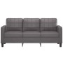 Sofá de 3 plazas de cuero sintético gris 180 cm de vidaXL, Sofás - Ref: Foro24-359124, Precio: 311,65 €, Descuento: %