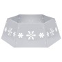 Falda del árbol de Navidad plateada y blanca Ø68x25 cm de vidaXL, Cubrepié del árbol de Navidad - Ref: Foro24-331305, Precio:...