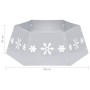 Falda del árbol de Navidad plateada y blanca Ø68x25 cm de vidaXL, Cubrepié del árbol de Navidad - Ref: Foro24-331305, Precio:...