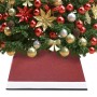 Red and white Christmas tree skirt 48x48x25 cm by vidaXL, Christmas tree footmuff - Ref: Foro24-331307, Price: 13,69 €, Disco...