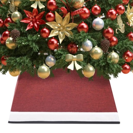 Red and white Christmas tree skirt 48x48x25 cm by vidaXL, Christmas tree footmuff - Ref: Foro24-331307, Price: 13,69 €, Disco...