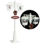 Christmas lamppost with white and red PVC Santa Claus 81x40x188 cm by vidaXL, Christmas lights - Ref: Foro24-331475, Price: 2...