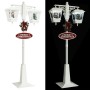 Christmas lamppost with white and red PVC Santa Claus 81x40x188 cm by vidaXL, Christmas lights - Ref: Foro24-331475, Price: 2...