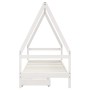 Children's bed frame with white pine wood drawers 90x200 cm by vidaXL, Cribs and beds for children - Ref: Foro24-834469, Pric...