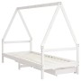 Children's bed frame with white pine wood drawers 90x200 cm by vidaXL, Cribs and beds for children - Ref: Foro24-834469, Pric...