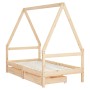 Estructura de cama infantil con cajones madera de pino 80x160cm de vidaXL, Cunas y camas para niños - Ref: Foro24-834474, Pre...