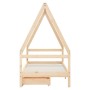 Estructura de cama infantil con cajones madera de pino 80x160cm de vidaXL, Cunas y camas para niños - Ref: Foro24-834474, Pre...