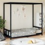 Estructura de cama para niños madera de pino negro 90x190 cm de vidaXL, Cunas y camas para niños - Ref: Foro24-834518, Precio...