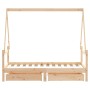 Estructura de cama infantil con cajones madera de pino 80x160cm de vidaXL, Cunas y camas para niños - Ref: Foro24-834474, Pre...