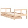 Children's bed frame with pine wood drawers 80x200 cm by vidaXL, Cribs and beds for children - Ref: Foro24-834405, Price: 118...